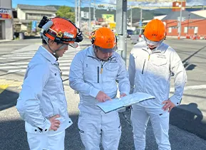 道路整備の施工現場